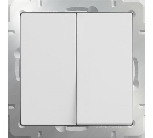 Выключатель 2-клавишный проходной WL01-SW-2G-2W (белый) 028646