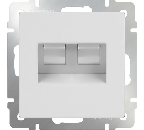 Розетка Ethernet двойная RJ-45/WL01-RJ45+RJ45/W1181101 (белая)  033759/051115