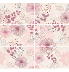 Панно Line Anemone (из 6-ти шт) 75х80 Мозаика Travertin Mosaic Crem 30*30 СТОП ЦЕНА