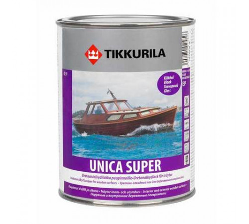 Лак Tikkurila уретано-алкидный Unica Super глянцевый 9 л