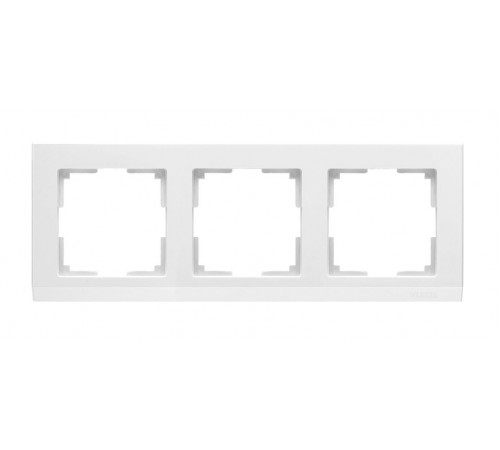 Рамка на 3 поста WL04-Frame-03-white/W0031801 (белая) Stark 028923/050927