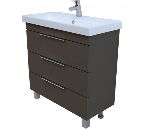 Тумба Gaula 60Н 3я Black+раковина gersanit moduo 60 slim + сифон для раковвин 1 марка