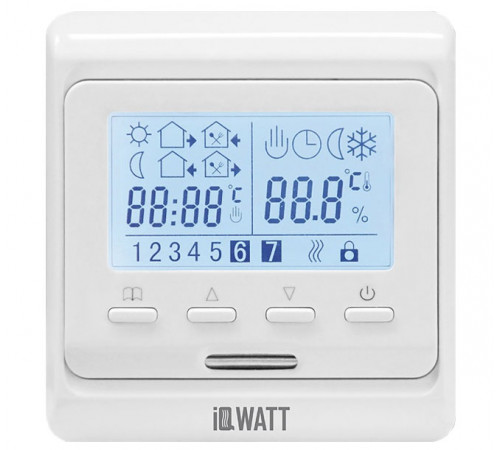 Терморегулятор программируемый IQ THERMOSTAT P слон.кость 3600Вт 10кОм Терморегулятор программируемый IQ THERMOSTAT P слон.кость 3600Вт 10кОм