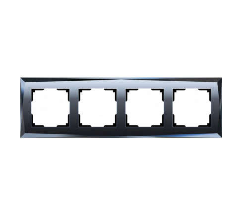 Рамка на 4 поста WL08-Frame-04 (черный) Diamant 029846