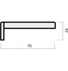 Наличник плоский телескопический Эко-шпон 24х70х2150 Белый кипарис