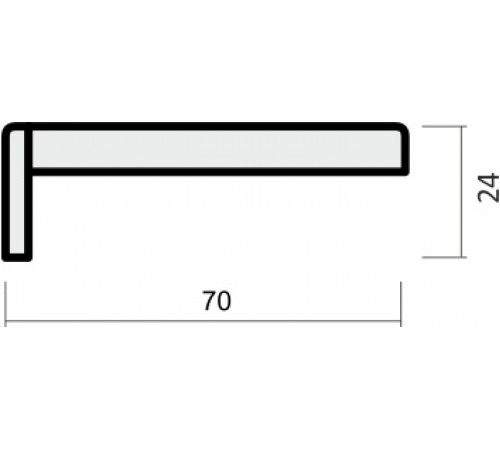 Наличник плоский телескопический Эко-шпон 24х70х2150 Белый кипарис