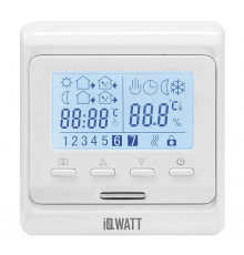 Терморегулятор программируемый IQ THERMOSTAT TS (с сенсорным дисплеем) слон.кость 3600Вт 10кОм