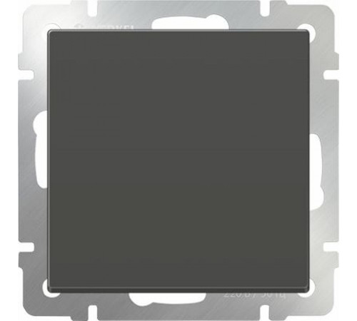 Выключатель 1-клавишный WL08-SW-1G/W1110008 (черный матовый) 029851