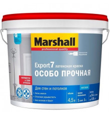 Краска Marshall латексная Export 7 Особо Прочная База BW матовая 5л/4,5л