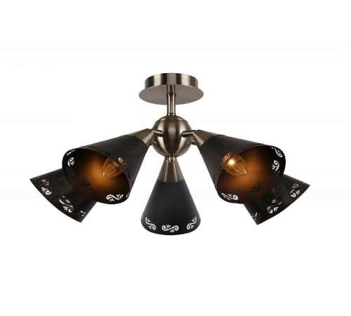 Люстра 595/5P E14*40W Brass/Black Люстра 595/5P E14*40W Brass/Black