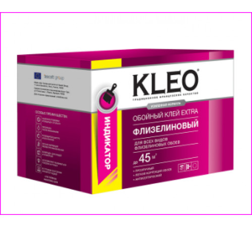 Клей обойный EXTRA 45 с индикатором 0,32кг Флизелин KLEO Клей обойный EXTRA 45 с индикатором 0,32кг Флизелин KLEO