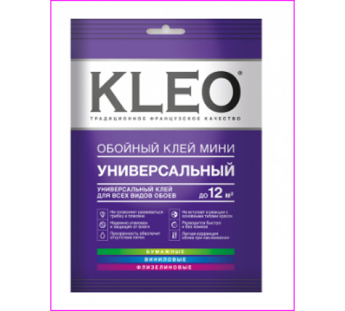 Клей обойный Универсальный 0,06кг KLEO МИНИ 12 Клей обойный Универсальный 0,06кг KLEO МИНИ 12