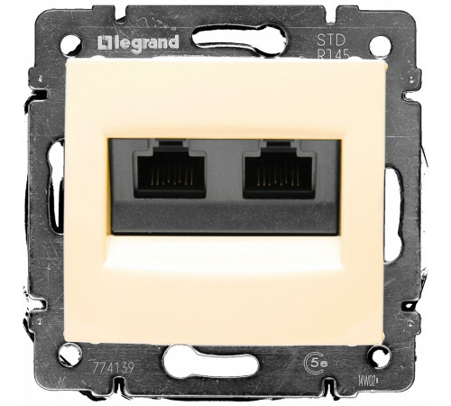 Розетка комп(RJ45) 2-я крем 5кат. UTP с захватами 774131 (695626) СПЕЦЦЕНА Розетка комп(RJ45) 2-я крем 5кат. UTP с захватами 774131 (695626) СПЕЦЦЕНА