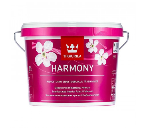 Краска Tikkurila воднодисперсионная латексная Harmony База А глубокоматовая 9л