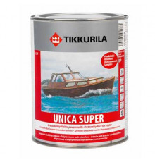 Лак Tikkurila уретано-алкидный Unica Super полуглянцевый 0,9 л