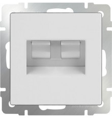 Телефонная розетка RJ-11 и Ethernet RJ-45 WL01-RJ11-45-white (белый)
