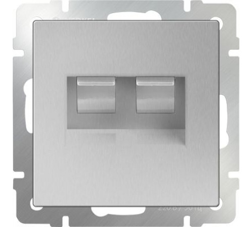 Телефонная розетка RJ-11 и Ethernet RJ-45 (WL04-RJ11-45) WL06-RJ11-45-silver ( серебрянный)