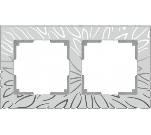 Рамка на 2 поста WL09-Frame-02 (серебряный) Edel Рамка на 2 поста WL09-Frame-02 (серебряный) Edel