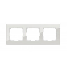 Рамка на 3 поста WL01-Frame-03/W0031117 (дымчатый, стекло) Favorit 030787/050896