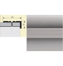Порог-угол алюминиевый 24*10мм 0,9м Алюминий (10шт. в упак.)