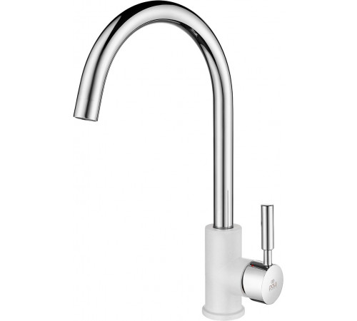 Смеситель для кухни Holstein 212063-WHCR белый-хром Paulmark СТОП