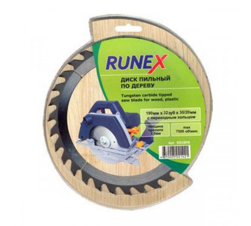 Диск пильный 551012 по дереву 200*36зуб*32/30мм Runex Диск пильный 551012 по дереву 200*36зуб*32/30мм Runex