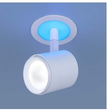 Светильник светод. врезной DSR002 9W+3W 6500K  белый матовый, подсветка Blue