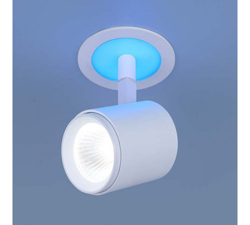 Светильник светод. врезной DSR002 9W+3W 6500K  белый матовый, подсветка Blue