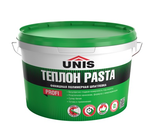 Шпатлевка полимерная готовая Pasta Теплон 15 кг ЮНИС Шпатлевка полимерная готовая Pasta Теплон 15 кг ЮНИС