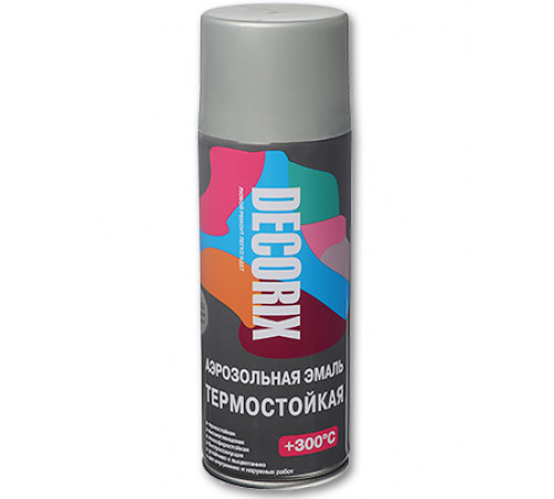 Краска аэрозоль термостойкая белая RAL9003 520мл 0112-03/0142-06  DECORIX