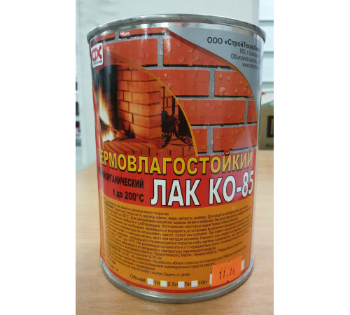 Лак кремнийорганический КО-85 термостойкий 1л Лак кремнийорганический КО-85 термостойкий 1л