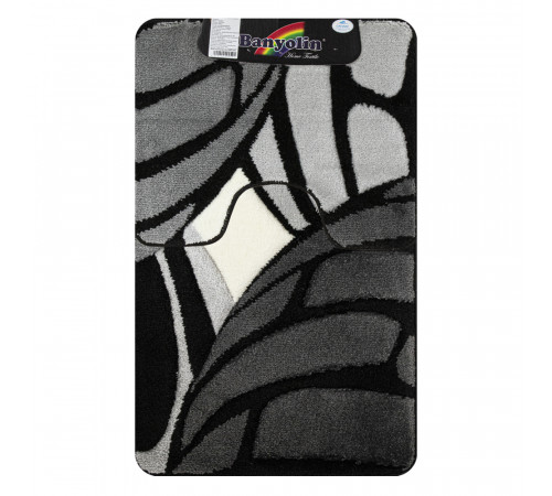 Коврик в ванную DELUXE 01 двойной ЧЕРНЫЙ 60*100+50*60см, 100% полиэстер ,ворс 17мм 00450 Коврик в ванную DELUXE 01 двойной ЧЕРНЫЙ 60*100+50*60см, 100% полиэстер ,ворс 17мм 00450