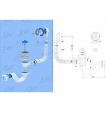 Сифон для ванны 1 1/2