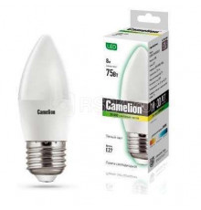 Лампа Camelion светод. свеча 8W 3000K LED8-C35/830/E27 12389