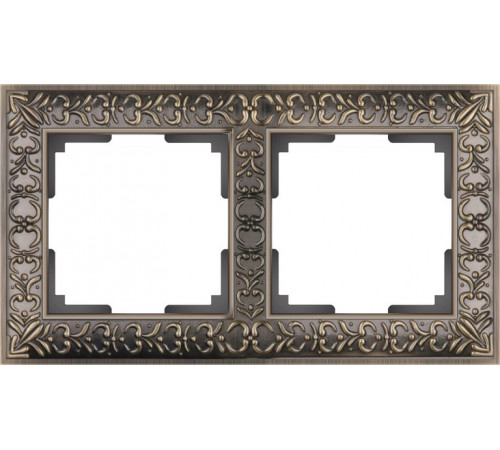 Рамка на 2 поста WL07-Frame-02 (бронза) Antik 029839