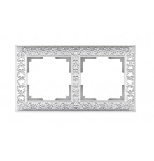 Рамка на 2 поста WL07-Frame-02 (жемчужный) Antik 031783