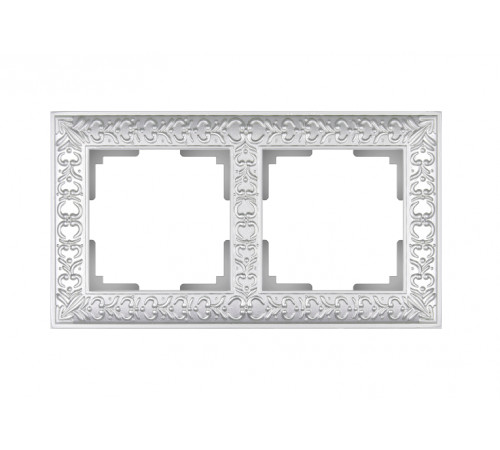 Рамка на 2 поста WL07-Frame-02 (жемчужный) Antik 031783