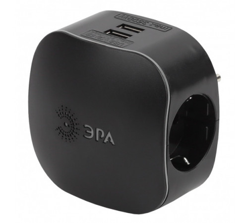 Тройник 3гн 220V+2*USB 2100mA с зазем. со шторками черный SP-3e-USB-BLACK Б0046364 Тройник 3гн 220V+2*USB 2100mA с зазем. со шторками черный SP-3e-USB-BLACK Б0046364