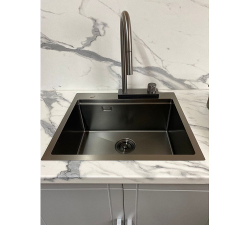 Мойка для кухни MILACIO Denia 57 Steel (комплект) ( МС,77409 ) сталь воронёная СТОП Мойка для кухни MILACIO Denia 57 Steel (комплект) ( МС,77409 ) сталь воронёная СТОП