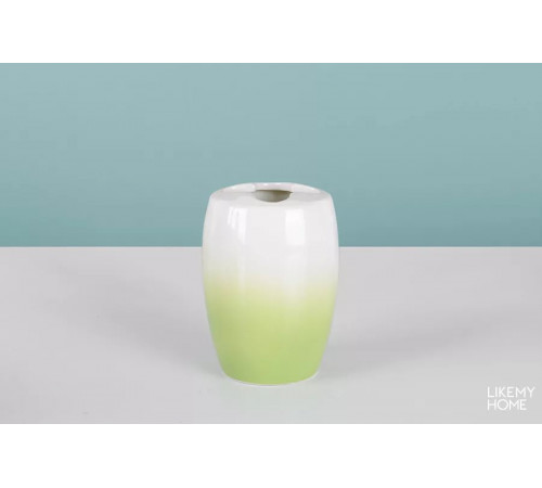 Стакан для зубных щеток с разделителем Ombre green 860-24