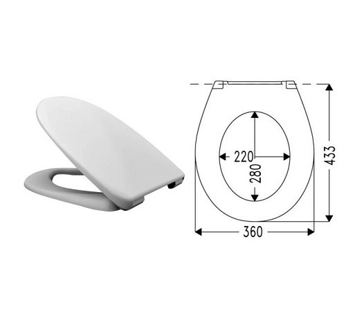 Сиденье HARO 'Delphi' арт.534202, ДМ, крепл. C4502Y - микролифт с эксцентриком