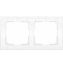Рамка на 2 поста WL05-Frame-02- white (белый) Flock 028963