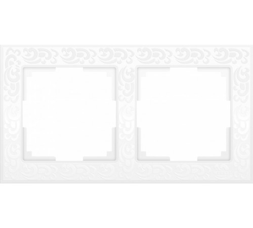 Рамка на 2 поста WL05-Frame-02- white (белый) Flock 028963