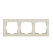 Рамка на 3 поста WL05-Frame-03- ivori (слоновая кость) Flock 028984