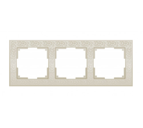 Рамка на 3 поста WL05-Frame-03- ivori (слоновая кость) Flock 028984