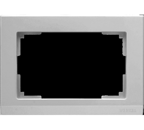 Рамка д/двойной розетки WL04-Frame-01-DBL/ (серебряный) 040286 Stark