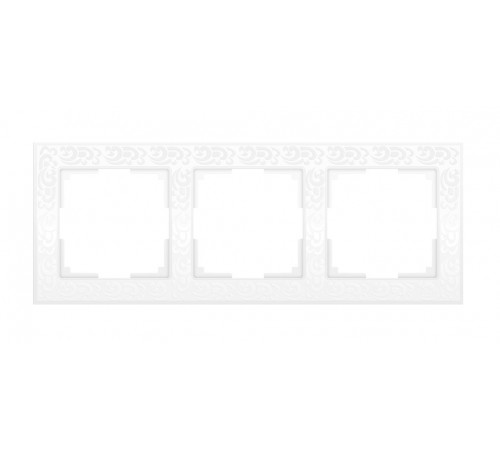 Рамка на 3 поста WL05-Frame-03- white (белый) Flock 028964