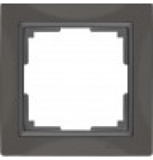 Рамка на 1 пост WL03-Frame-01 Snabb Basic (серо-коричневая) 036698