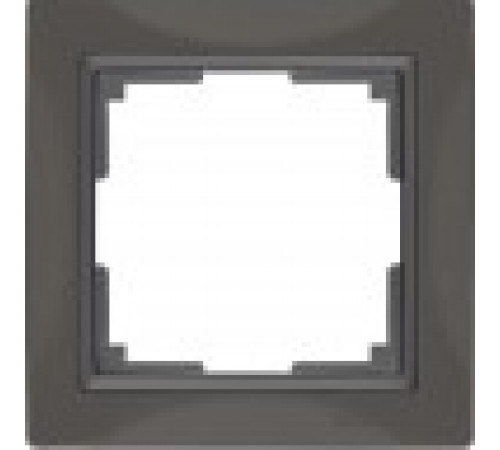 Рамка на 1 пост WL03-Frame-01 Snabb Basic (серо-коричневая) 036698