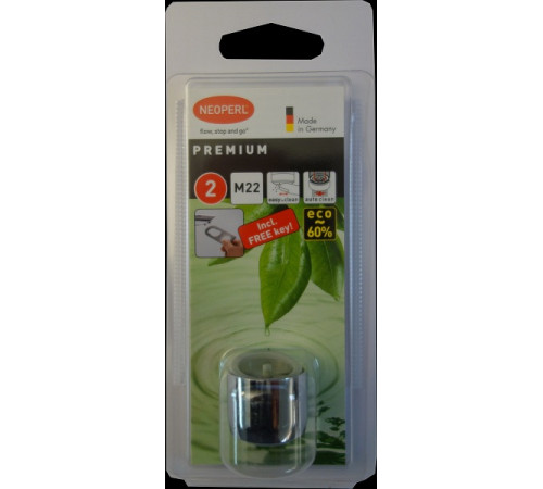 Аэратор ECO SLC® AC PCA® CASCADE®, М22*1, внутр. резьба, латунь, хpом, 5 л/мин, блистер 'NEOPERL' Аэратор ECO SLC® AC PCA® CASCADE®, М22*1, внутр. резьба, латунь, хpом, 5 л/мин, блистер 'NEOPERL'